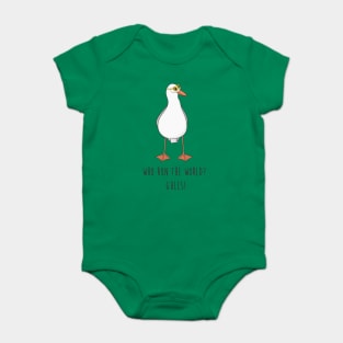 Who Run The World? Gulls Funny Seagull Baby Bodysuit